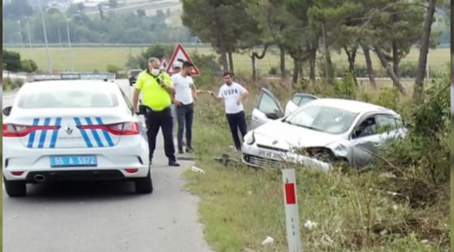 Samsun'da trafik kazası: 2 yaralı