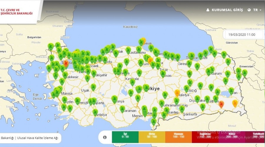 Sokağa çıkmadık hava temizlendi