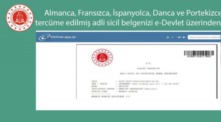 28 yabancı dilde 'adli sicil belgesi' alınabilecek