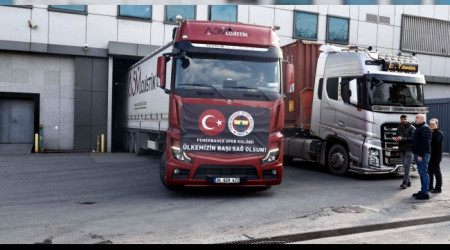 38. yardım tırı yola çıktı