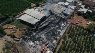 Bursa'da fabrika ve geri dnm tesisinden yaylan yangn sndrld