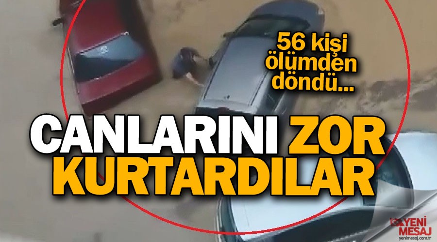 Dzce'de felaket! Canlarn zor kurtardlar