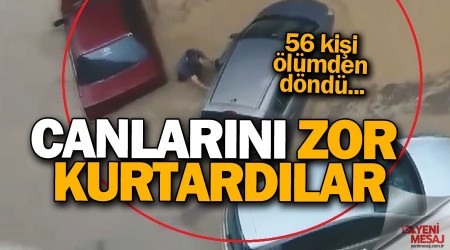 Dzce'de felaket! Canlarn zor kurtardlar