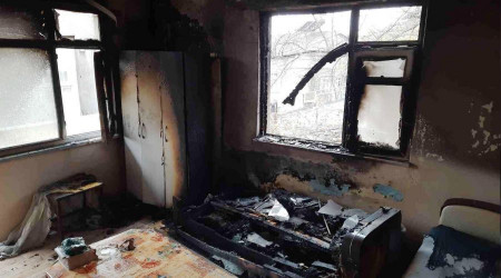 Elektrikli battaniye yangın çıkarttı