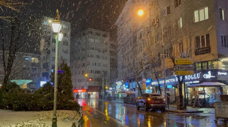 Eskiehir'de beklenen kar ya balad