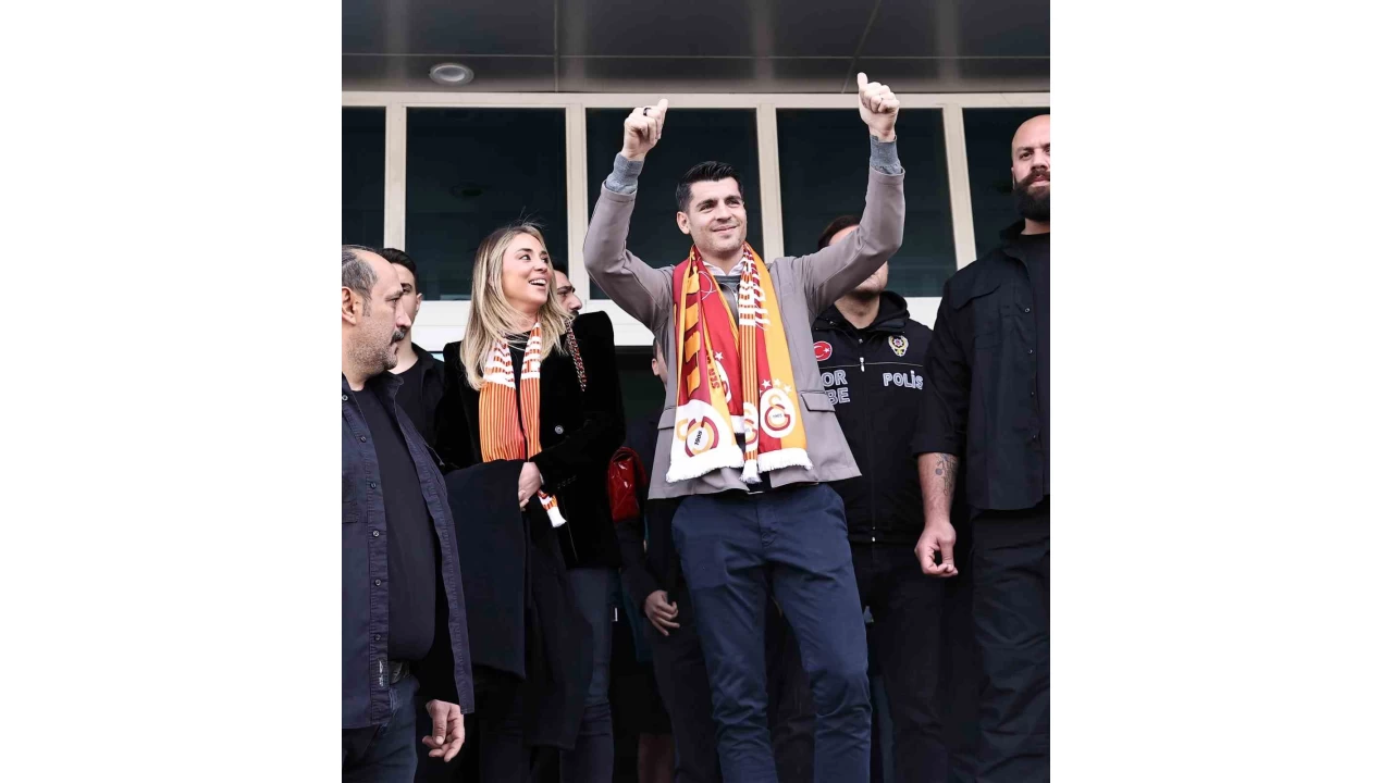 Galatasaray'n yeni golcs Alvaro Morata, stanbul'a geldi