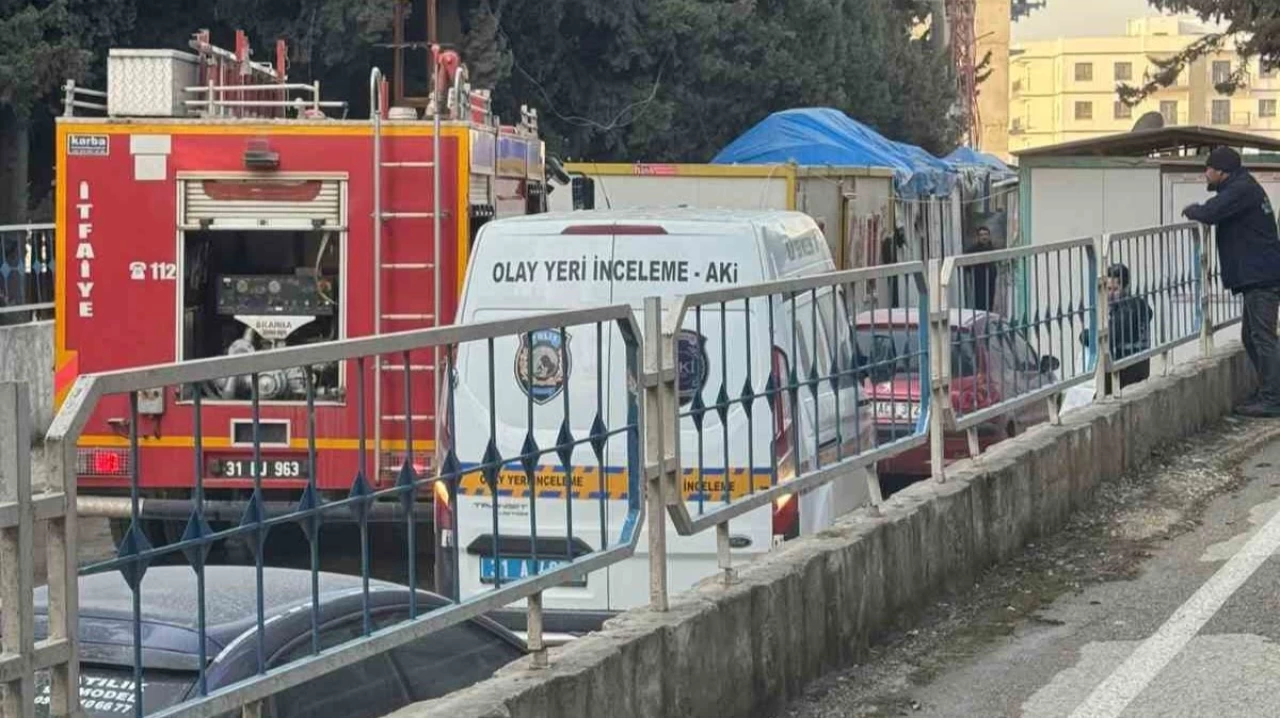 İşçilerin kaldığı konteyner yandı: 1 ölü, 1 ağır yaralı