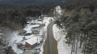 Kazdağları'na beklenen kar geldi