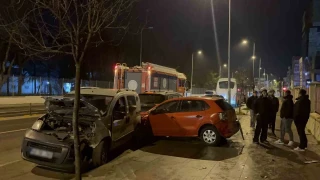 Tekirdağ'da 4 araç birbirine girdi