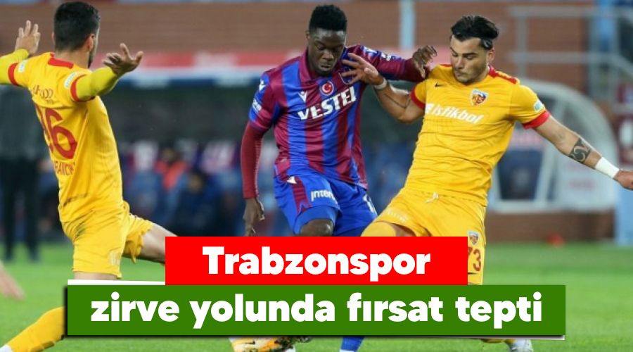 Trabzonspor zirve yolunda fırsat tepti