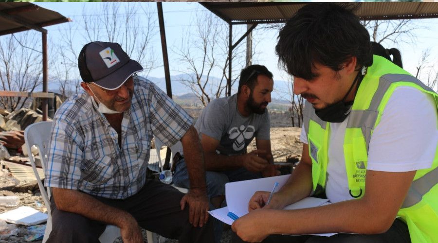 Afet bölgesinde sosyal yardım çalışmaları devam ediyor
