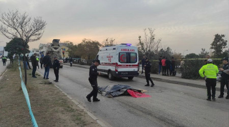 Beton mikserinin altnda kalan 14 yandaki bisikletli gencin ac sonu