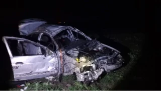 Domuza çarpan otomobil takla attı: 1 ölü