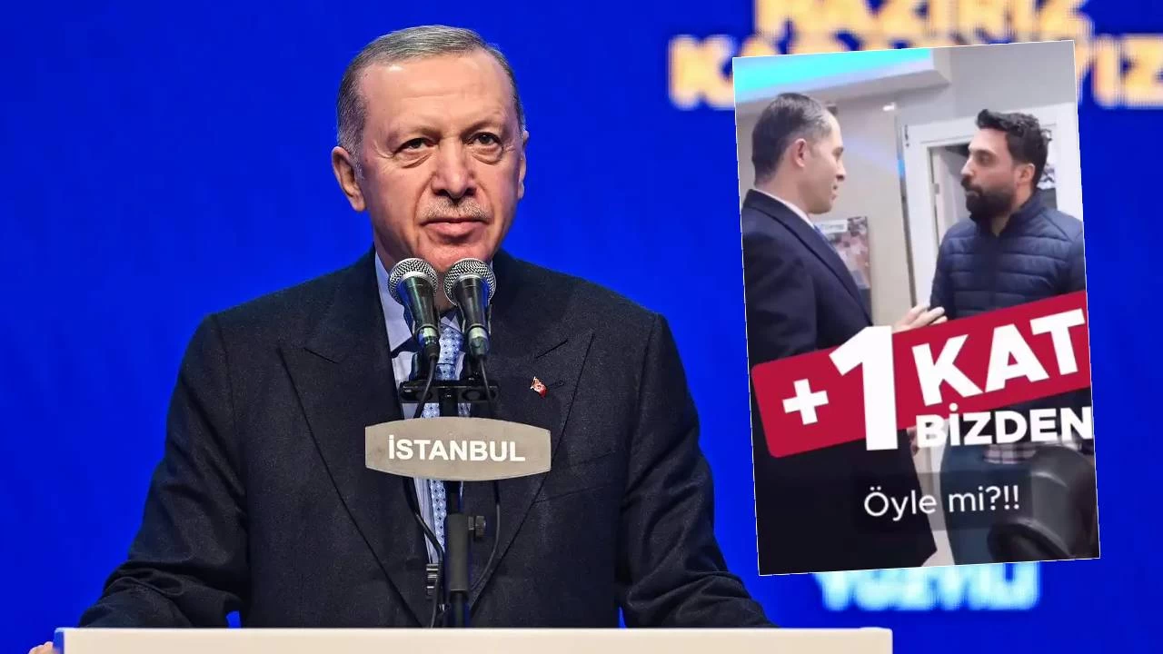 Erdoğan 'yatay mimari' derken, adayı deprem riskli ilçede +1 kat imar vaadi veriyor!