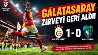 Galatasaray zirveyi geri aldı: 1-0