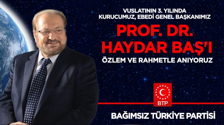 Prof. Dr. Haydar Ba, vuslatnn 3. Ylnda anlyor