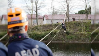 Samsun'da film gibi tatbikat: Selde mahsur kalanlar karadan ve havadan böyle kurtarıldı