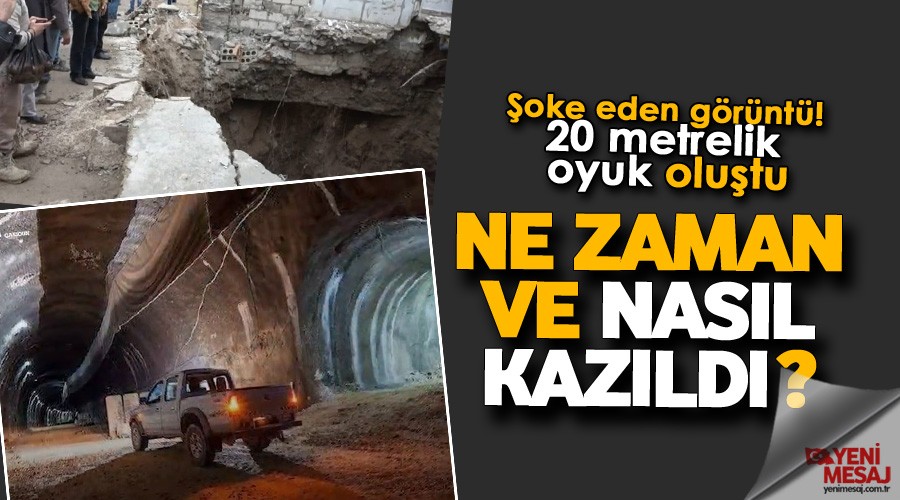 Şok görüntü! Teröristlere ait 2 tünel çöktü