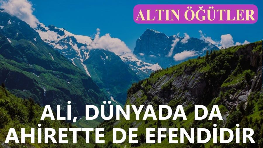‘Ali dünyada da ahirette de efendidir’