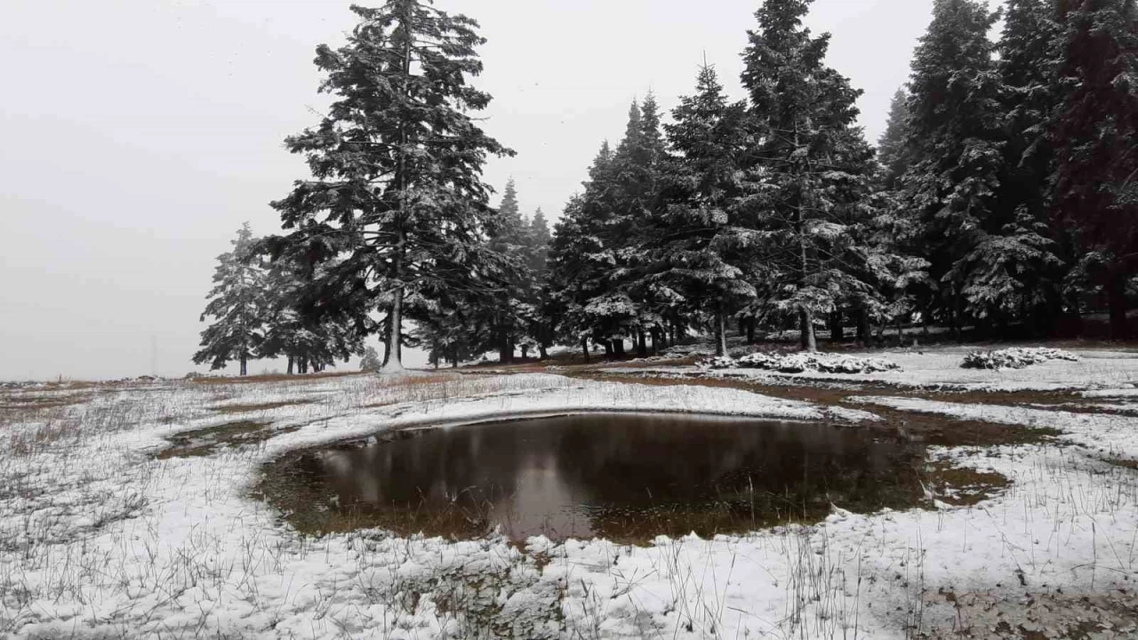 Bolu'nun yüksek kesimleri beyaz örtüyle kaplandı