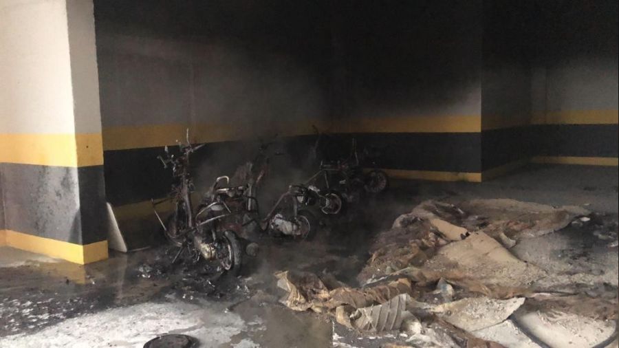 Bursa'da 5 motosiklet alevlere teslim oldu