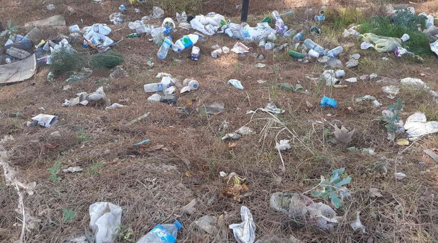 D100 karayolu kenarındaki atıklar ilçe halkını çileden çıkartıyor