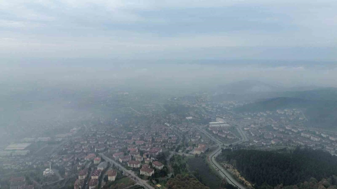 Düzce'ye sis çöktü