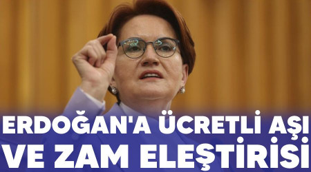 Erdoğan'a ücretli aşı ve zam eleştirisi