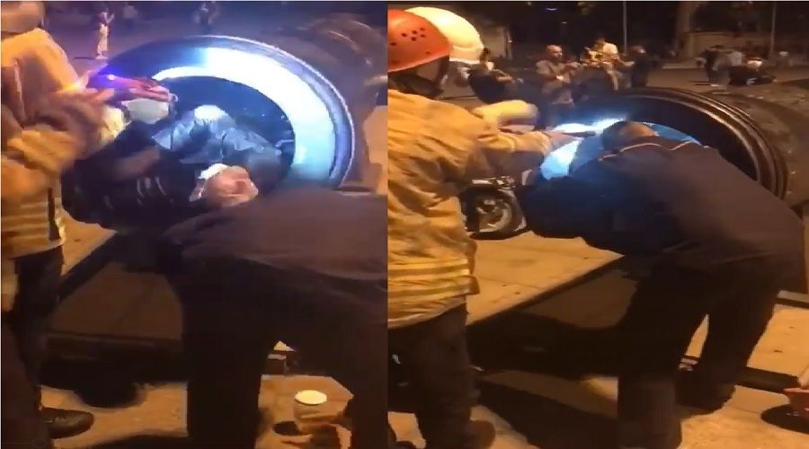 Fotoğraf çektirmek için girdi ama çıkamadı