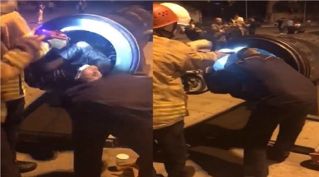 Fotoğraf çektirmek için girdi ama çıkamadı