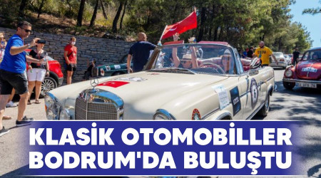 Klasik otomobiller Bodrum'da buluştu
