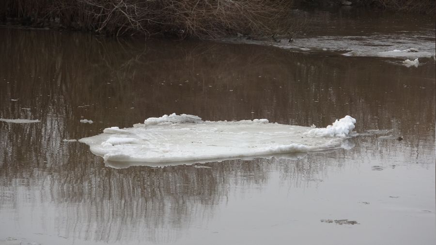 Kura Nehri'nin buzlar tamamen zld