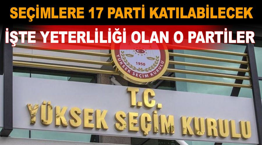 Seimlere 17 parti katlabilecek