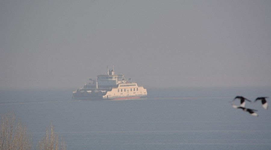 Trkiyenin en byk feribotunun Van Glndeki sisli yolculuu