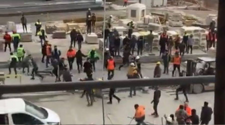 Ümraniye Finans Merkezi'nde sopalı kavga