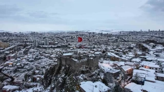 Ankara'daki beyaz rt havadan grntlendi