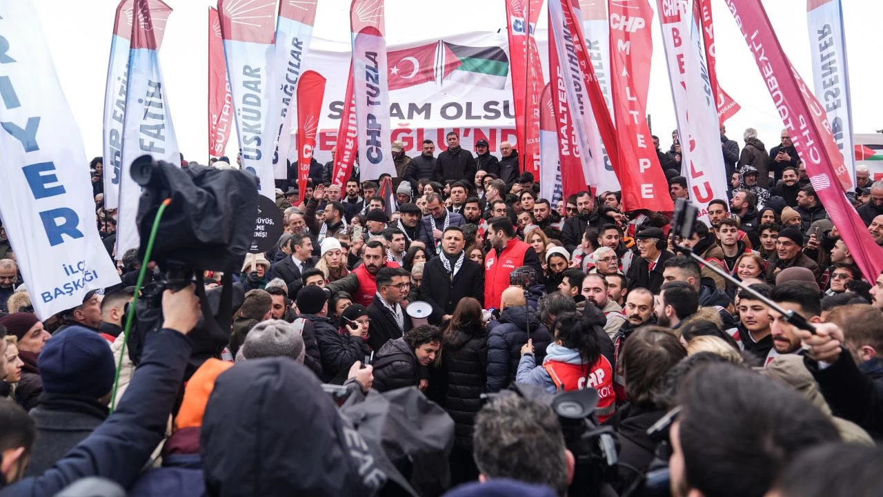 CHP stanbul, Filistinlilere destek eylemi dzenledi