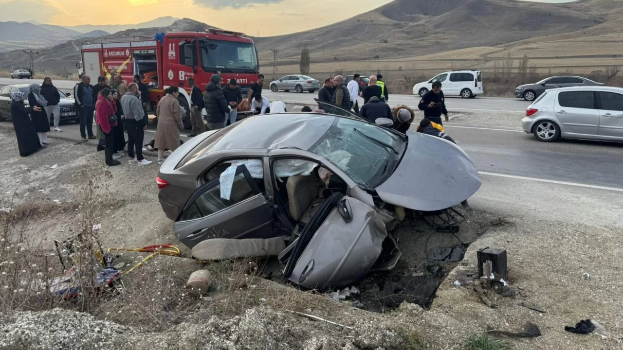 Erzurum'da su kanalna arpan otomobildeki 3 kii ld, 2 kii yaraland