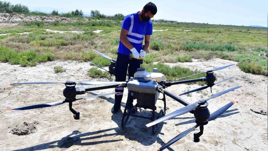 İzmir'de sivrisinek ile dronlu mücadele
