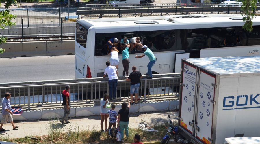Turistler dehşeti yaşadı