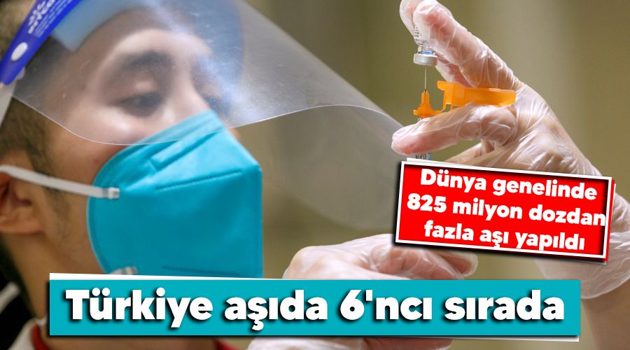 Türkiye aşıda 6'ncı sırada