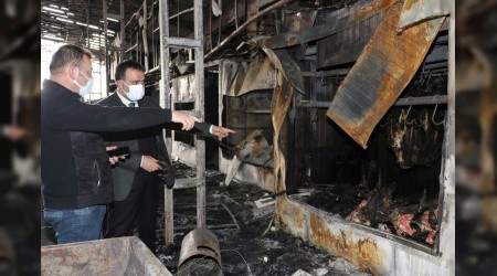 ATO'dan yangında zarar gören iş yerlerine ziyaret