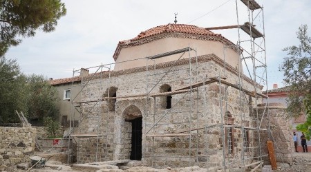 Ayvalık'ta Tarihi Kadı Camii restorasyon çalışmaları bitiyor