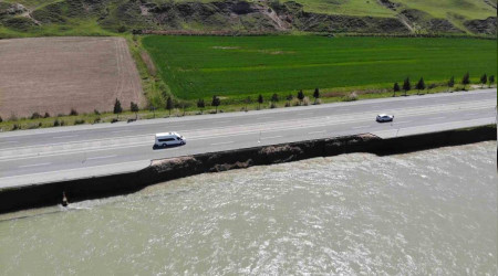 Batman'da baraj sular ykselince ana yol kt