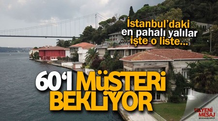 Boğazdaki 60 yalı müşteri bekliyor