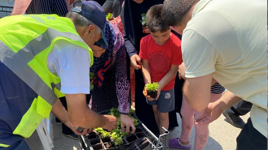 Bursa'da mezarlk ziyaretilerine cretsiz iek