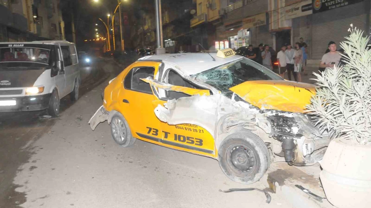 Cizre'de freni boalan tr taksiyi biti