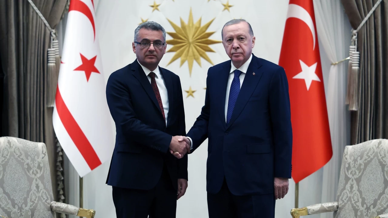 Cumhurbaşkanı Erdoğan, KKTC Cumhurbaşkanı Erhürman ile ortak açıklama yaptı