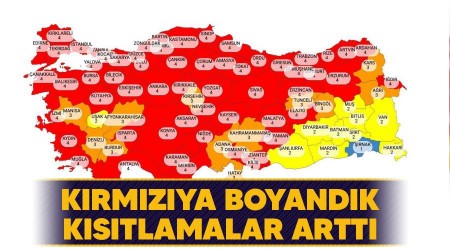 Kırmızıya boyandık kısıtlamalar artı