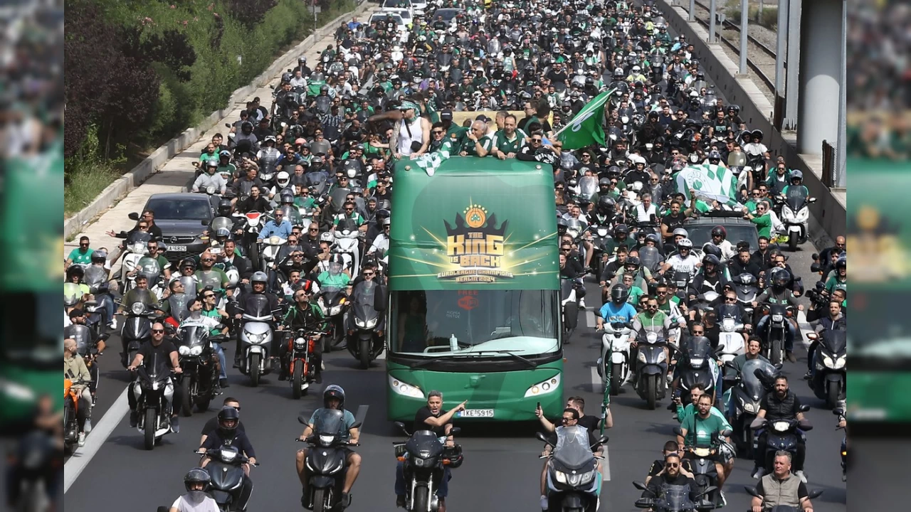 Panathinaikos'a Atina'da muhteşem karşılama